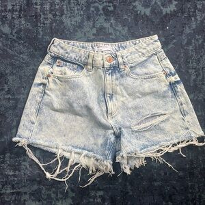 Garage Light Wash Jean Shorts